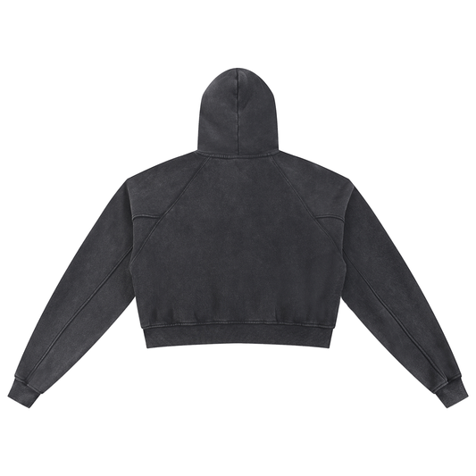 Women’s University Snow Washed Cropped Hoodie