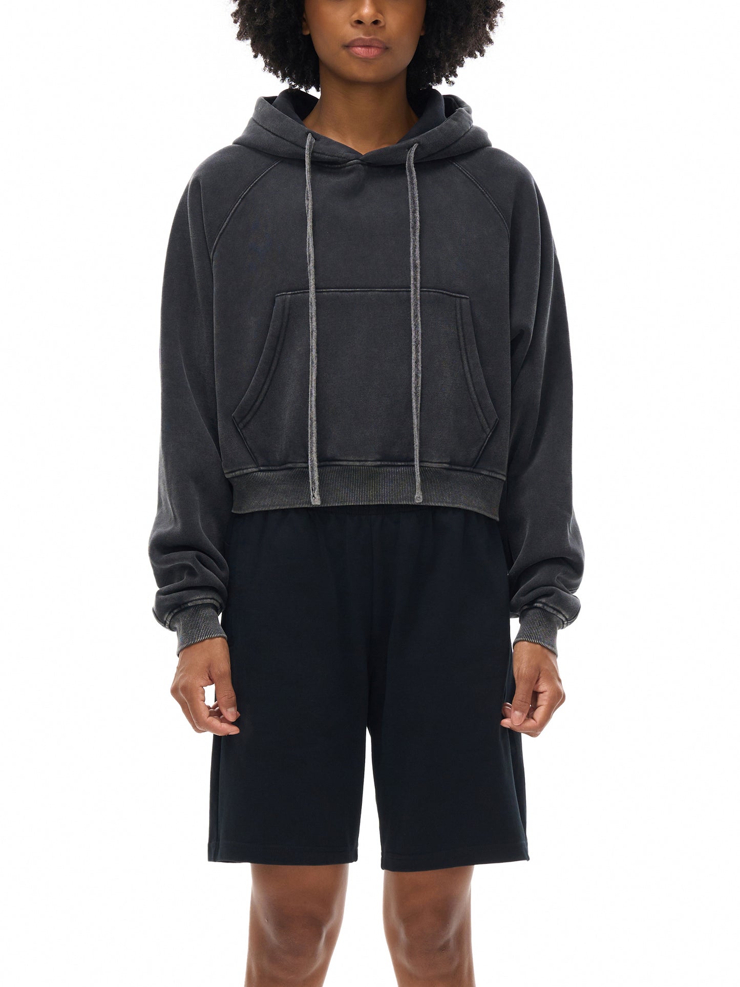 Women's Snow Washed Cropped Hoodie