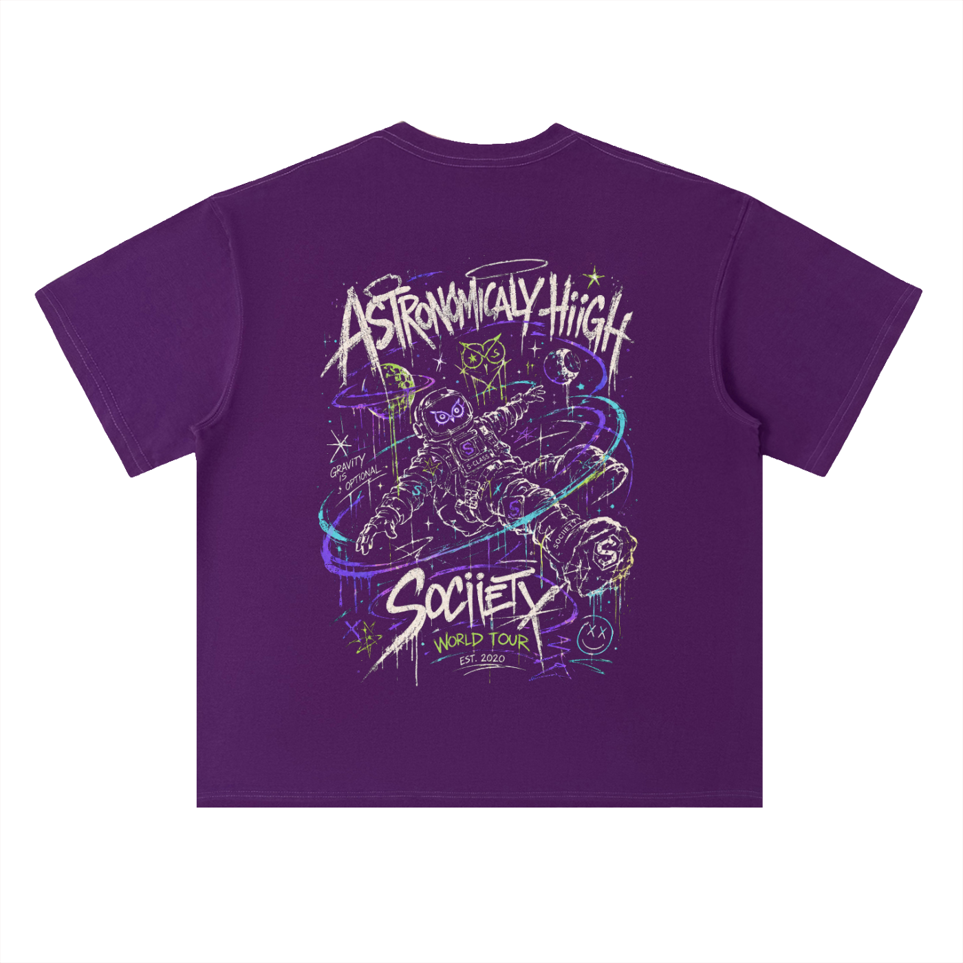 Astronomically Hiigh 26 Drop Shoulder Cotton T-Shirt