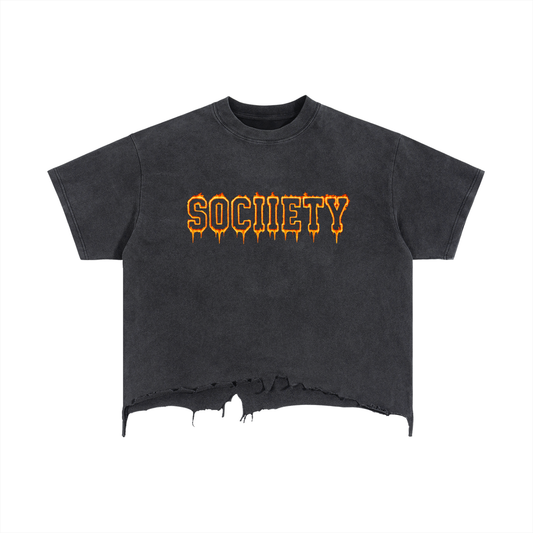 Burn It Down Vintage Wash Distressed T-Shirt