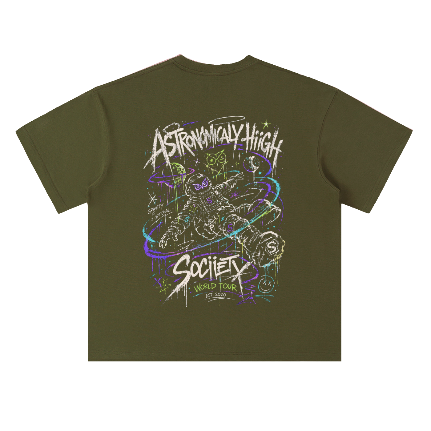 Astronomically Hiigh 26 Drop Shoulder Cotton T-Shirt