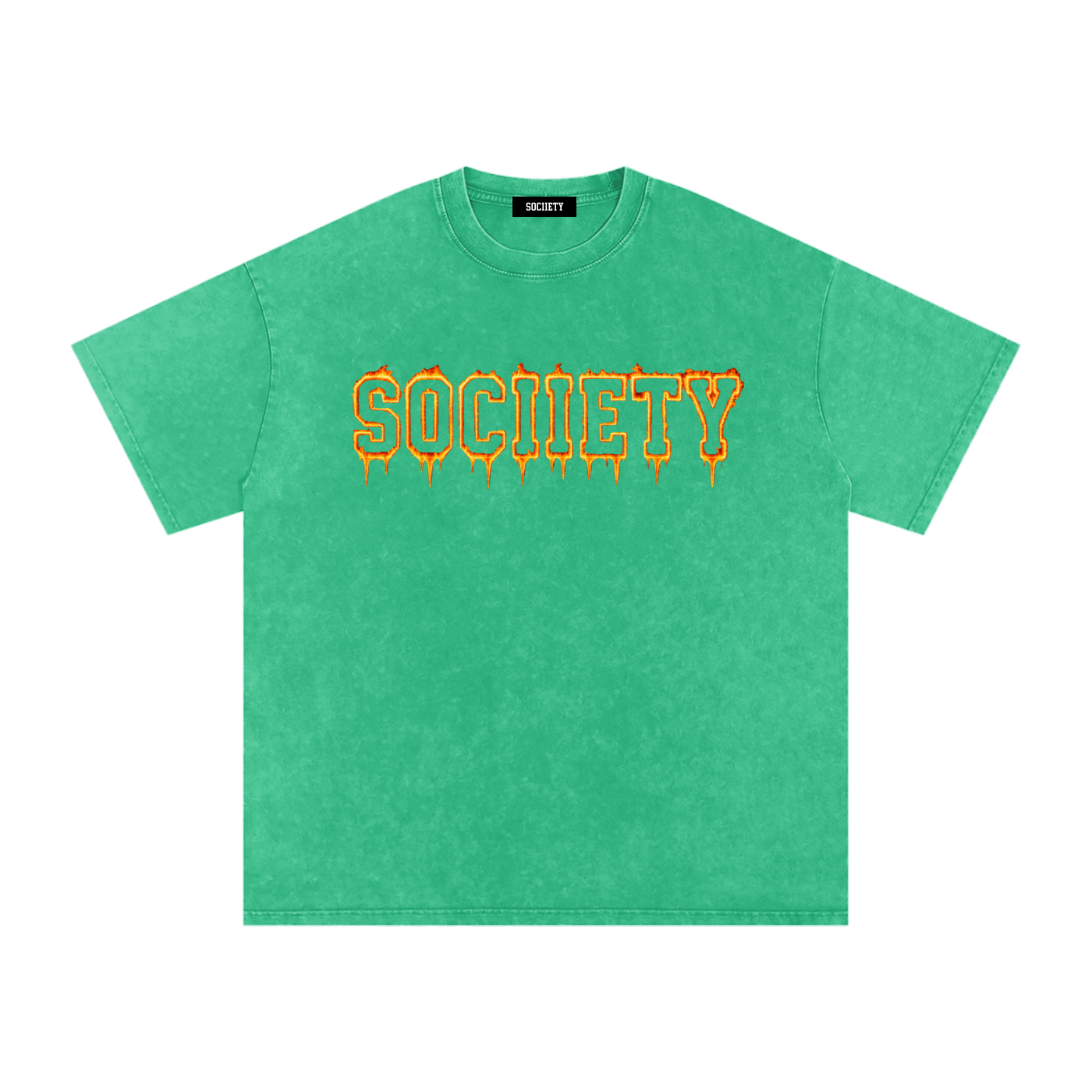 Burn It Down Snow Washed Oversized Cotton T-Shirt