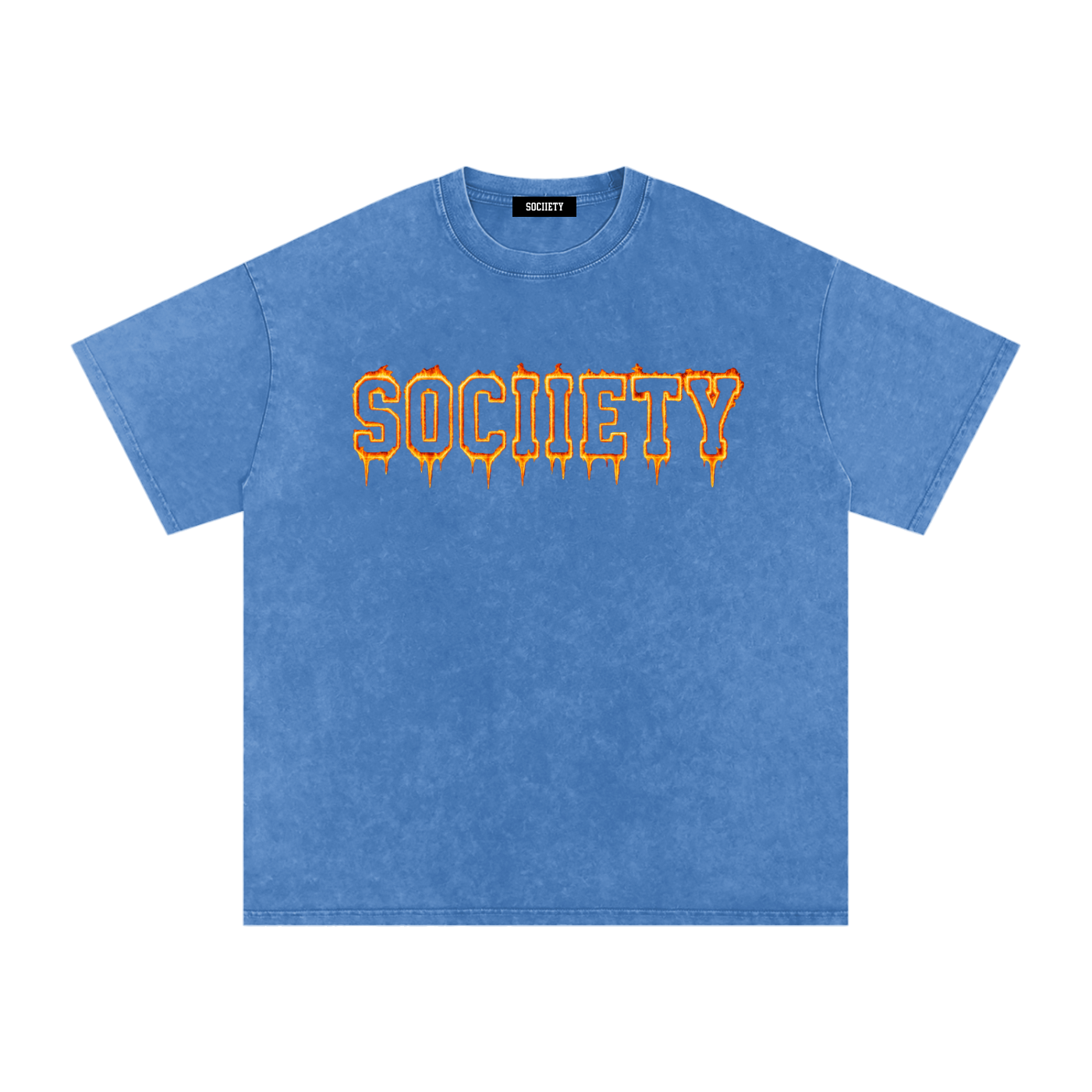 Burn It Down Snow Washed Oversized Cotton T-Shirt