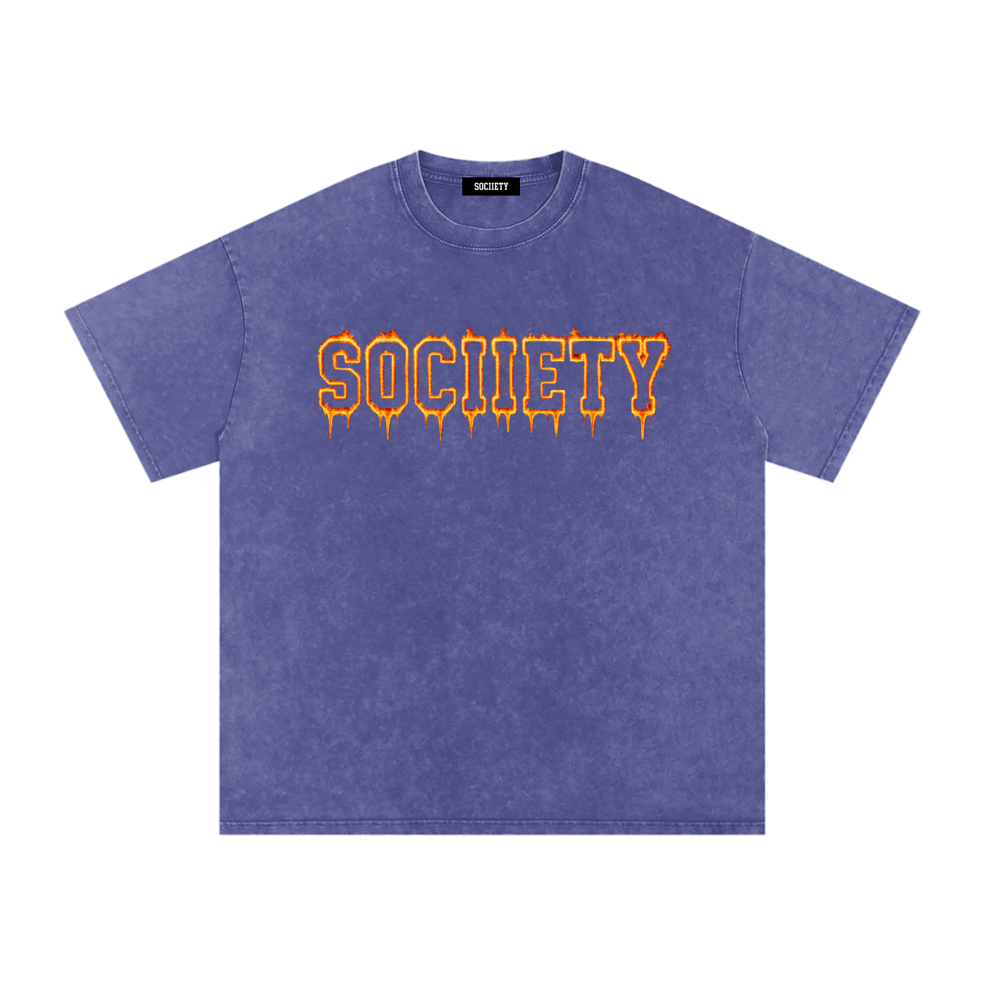 Burn It Down Snow Washed Oversized Cotton T-Shirt