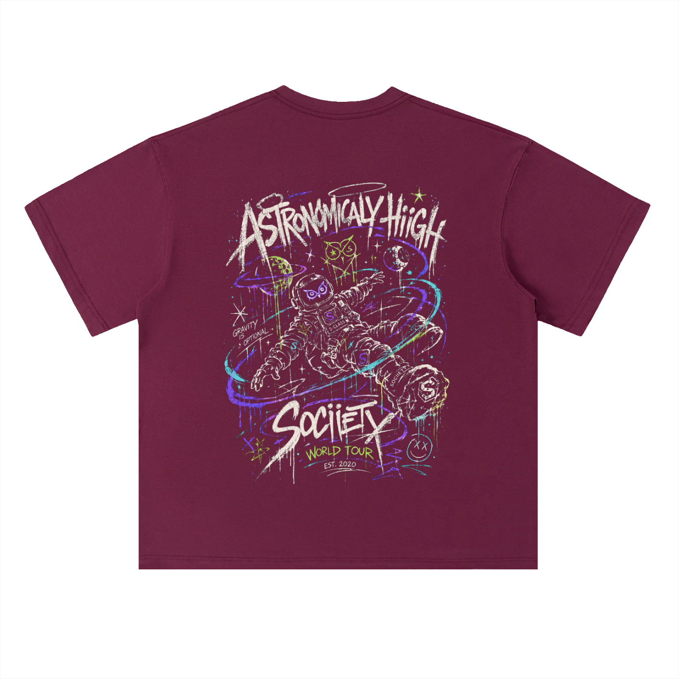 Astronomically Hiigh 26 Drop Shoulder Cotton T-Shirt