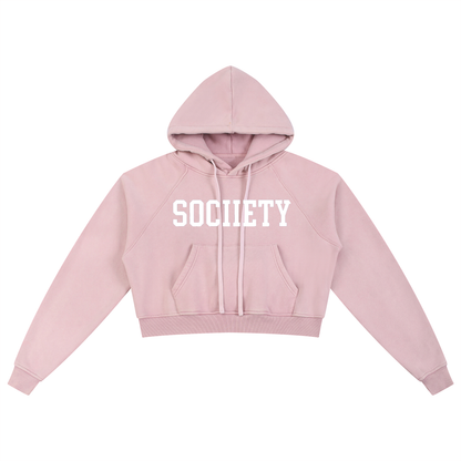 Women's Snow Washed Cropped Hoodie