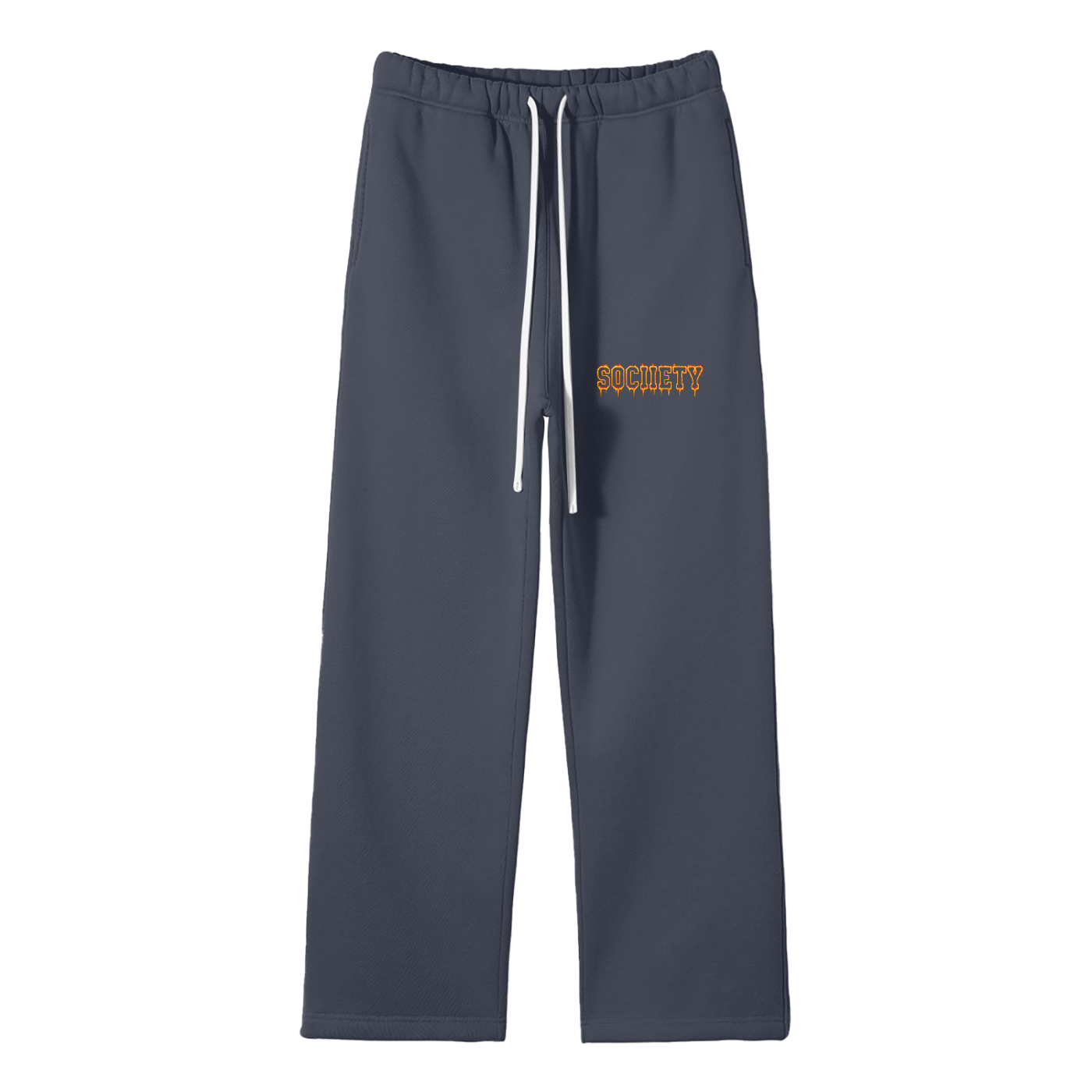 Unisex Solid Color Fleece Straight Leg Pants