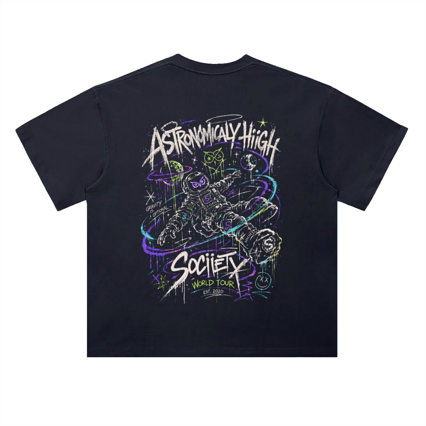 Astronomically Hiigh 26 Drop Shoulder Cotton T-Shirt