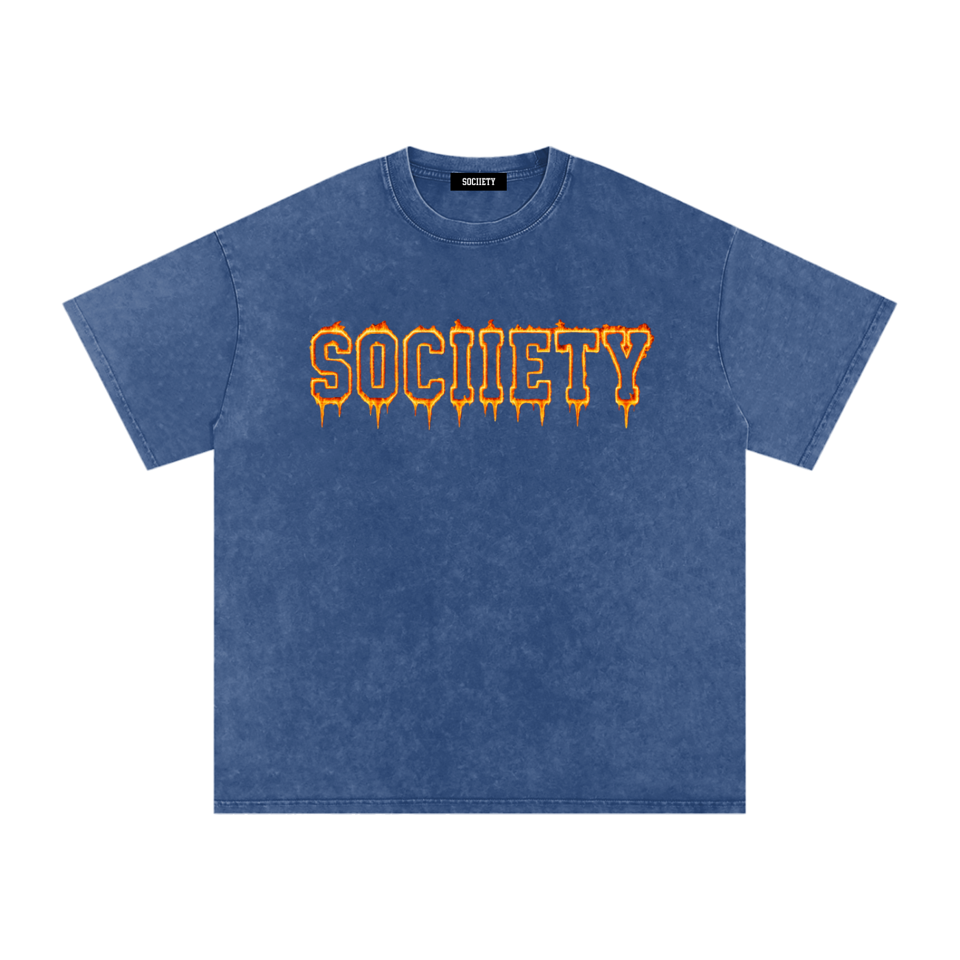 Burn It Down Snow Washed Oversized Cotton T-Shirt