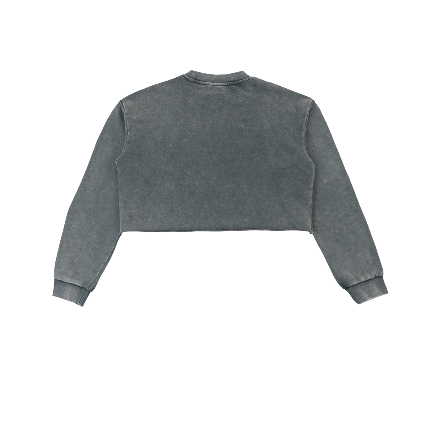 Women's Snow Washed Raw Edge Cropped Sweatshirt