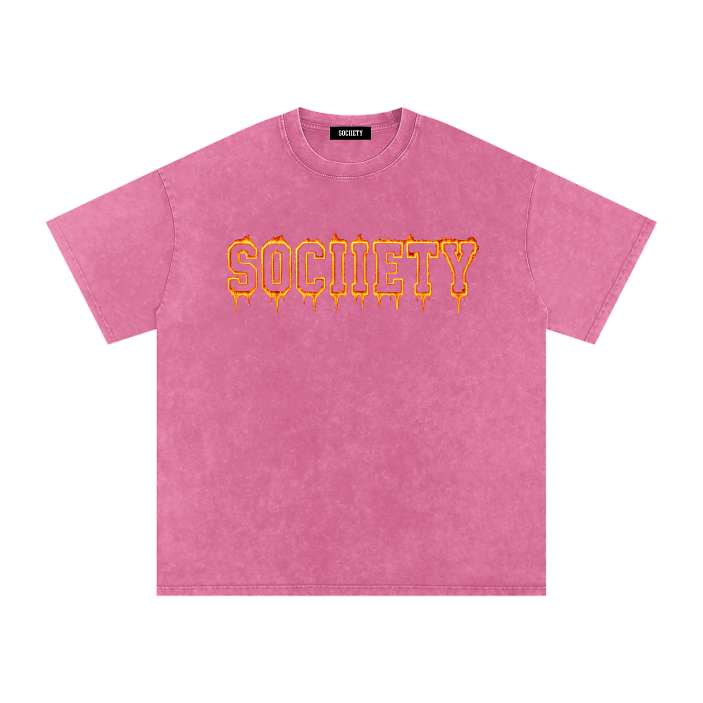 Burn It Down Snow Washed Oversized Cotton T-Shirt