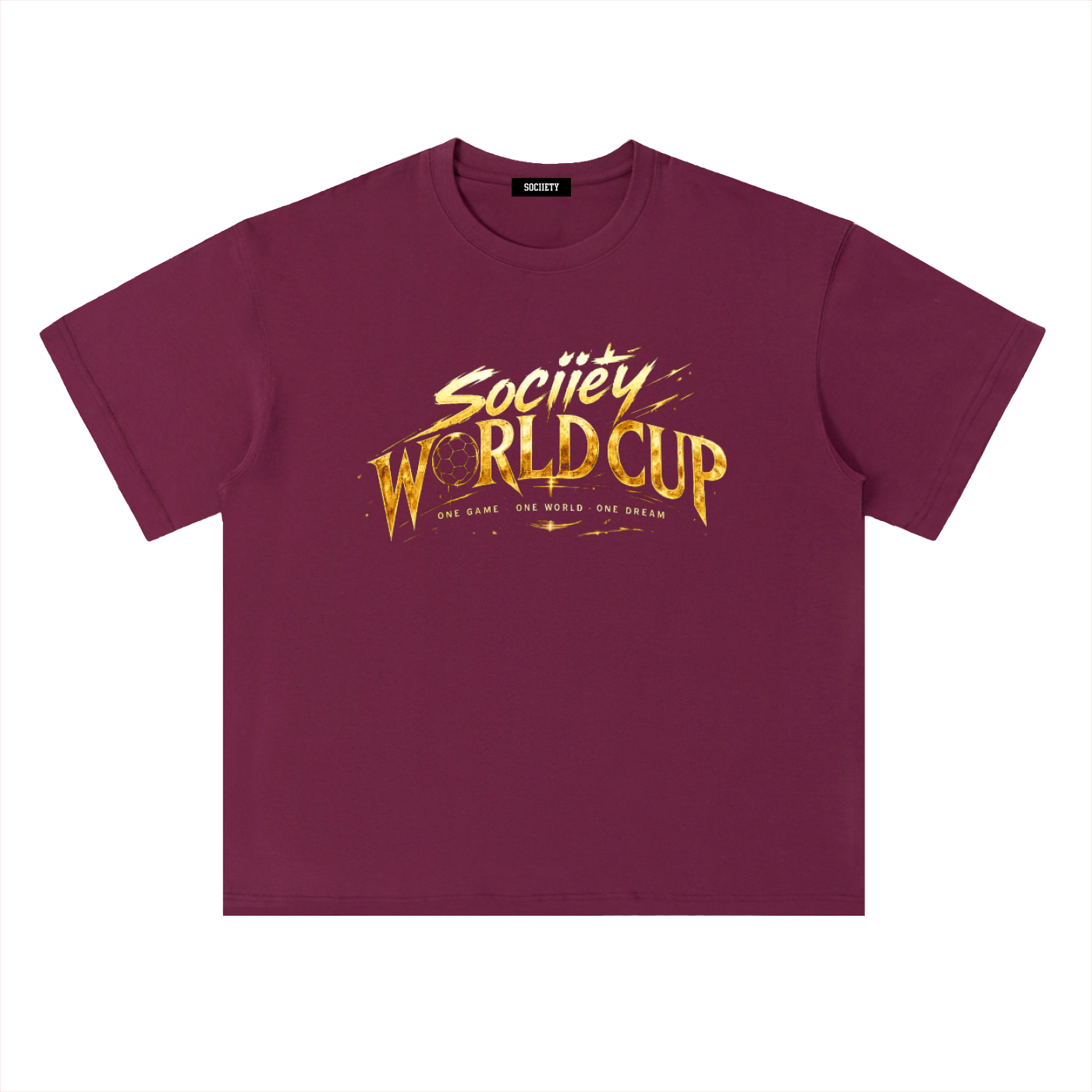 World Cup Trophy Drop Shoulder Cotton T-Shirt