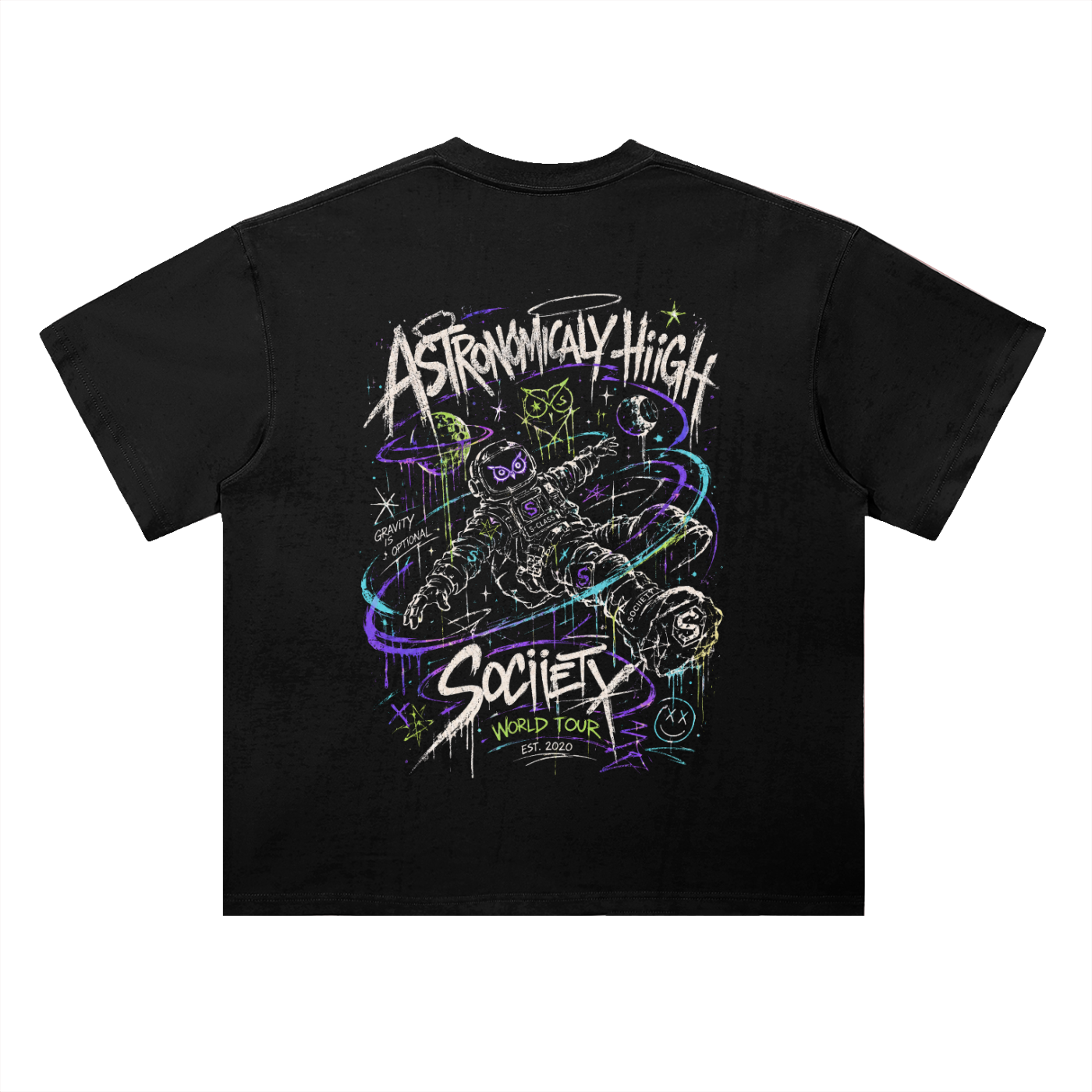 Astronomically Hiigh 26 Drop Shoulder Cotton T-Shirt