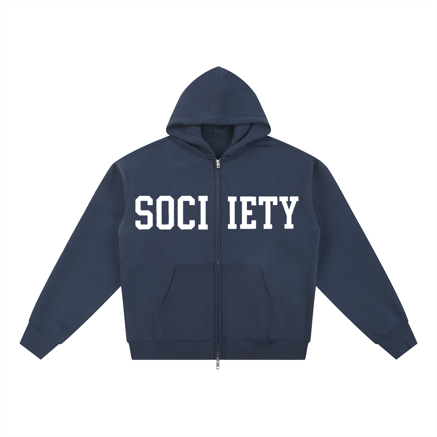 University Oversized Fleece Zip-Through Hoodie
