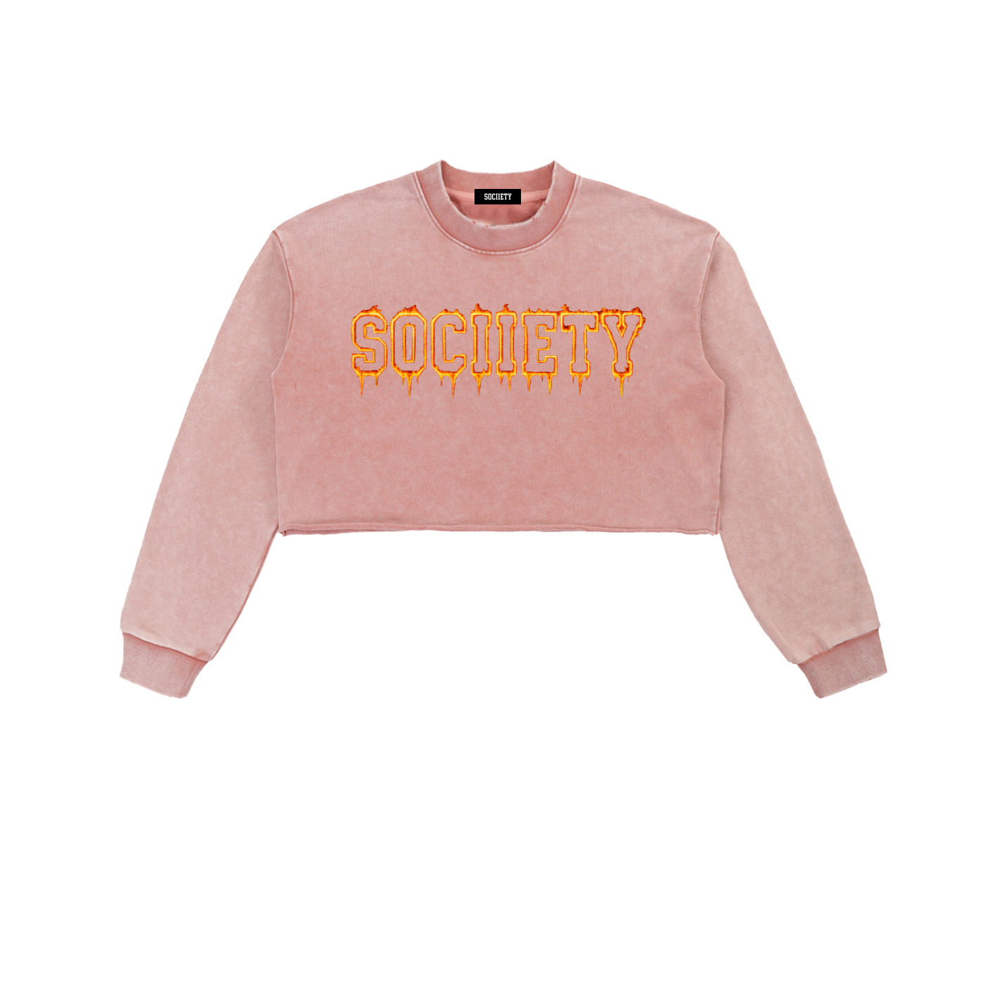 Women’s Burn It Down Snow Washed Cropped Sweatshirt