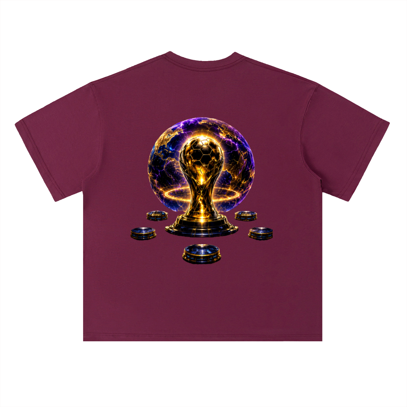 World Cup Trophy Drop Shoulder Cotton T-Shirt