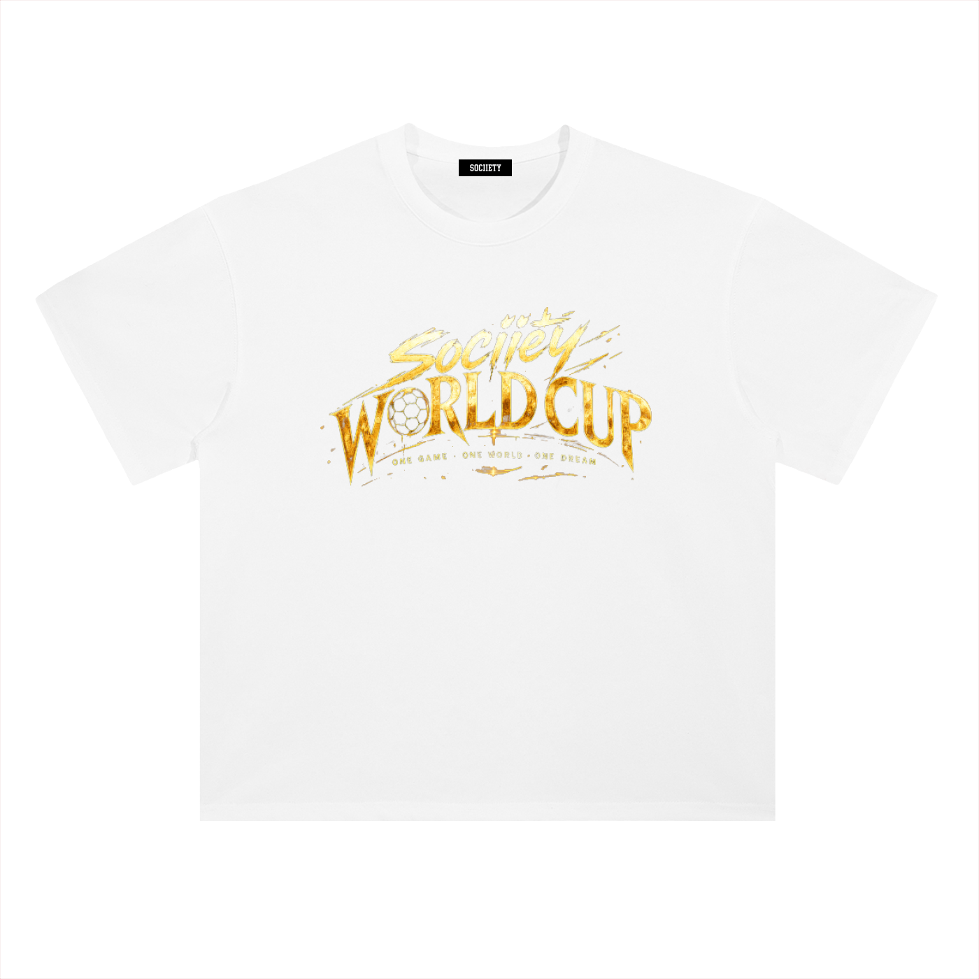 World Cup Trophy Drop Shoulder Cotton T-Shirt