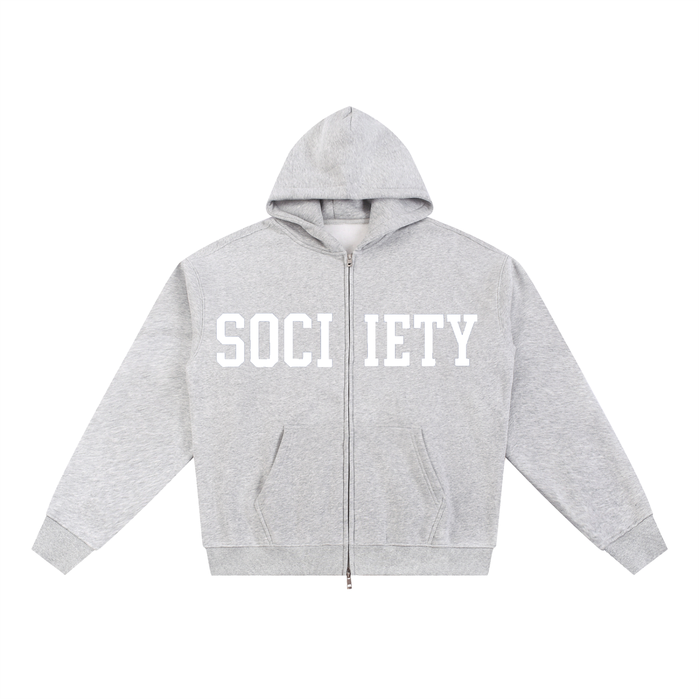 University Oversized Fleece Zip-Through Hoodie