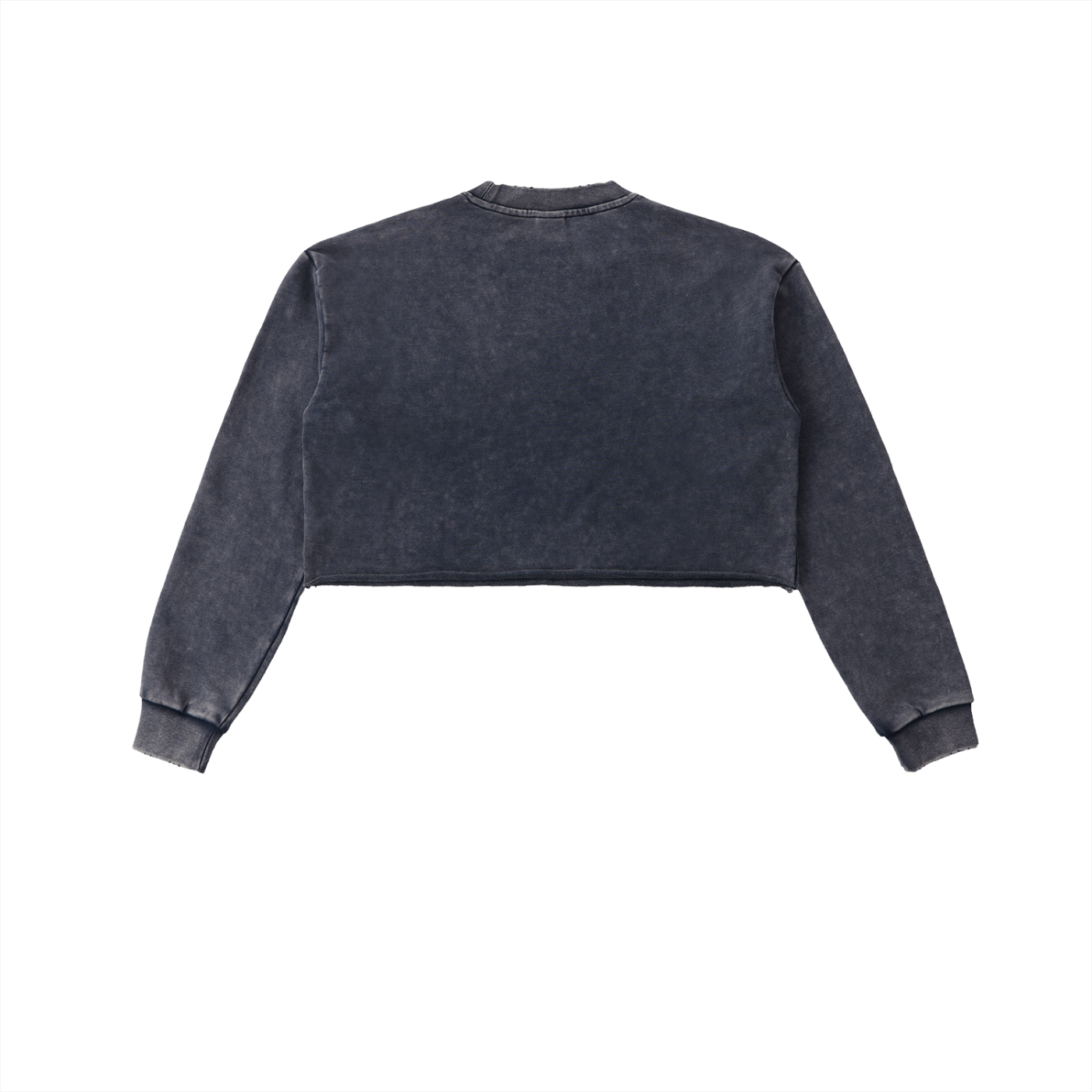 Women's Snow Washed Raw Edge Cropped Sweatshirt