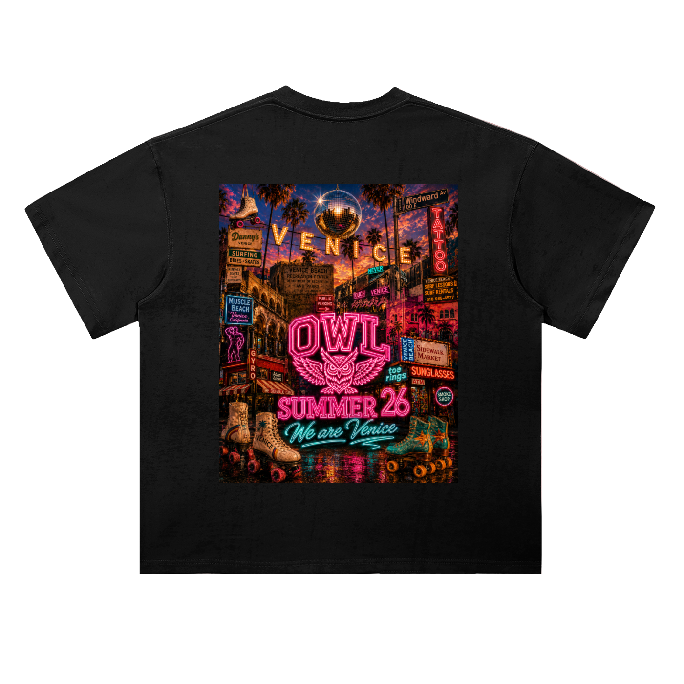 We Are Venice Drop Shoulder Cotton T-Shirt