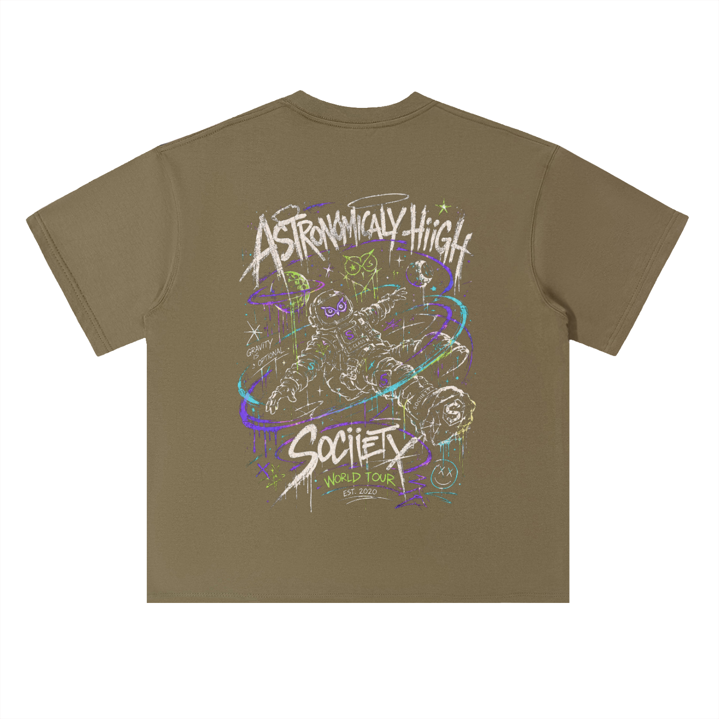 Astronomically Hiigh 26 Drop Shoulder Cotton T-Shirt