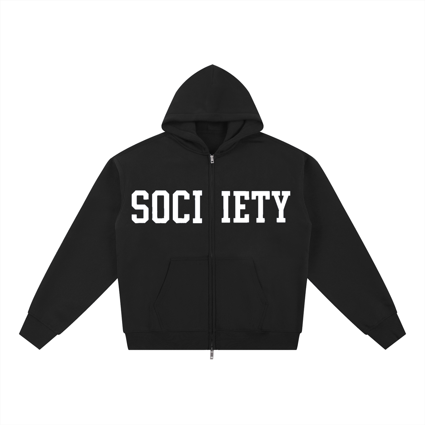 University Oversized Fleece Zip-Through Hoodie