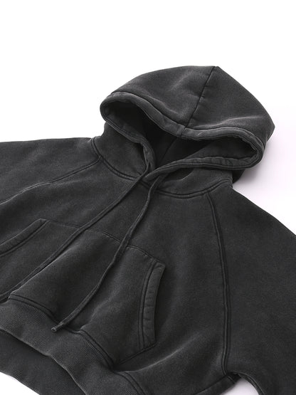 Women's Snow Washed Cropped Hoodie