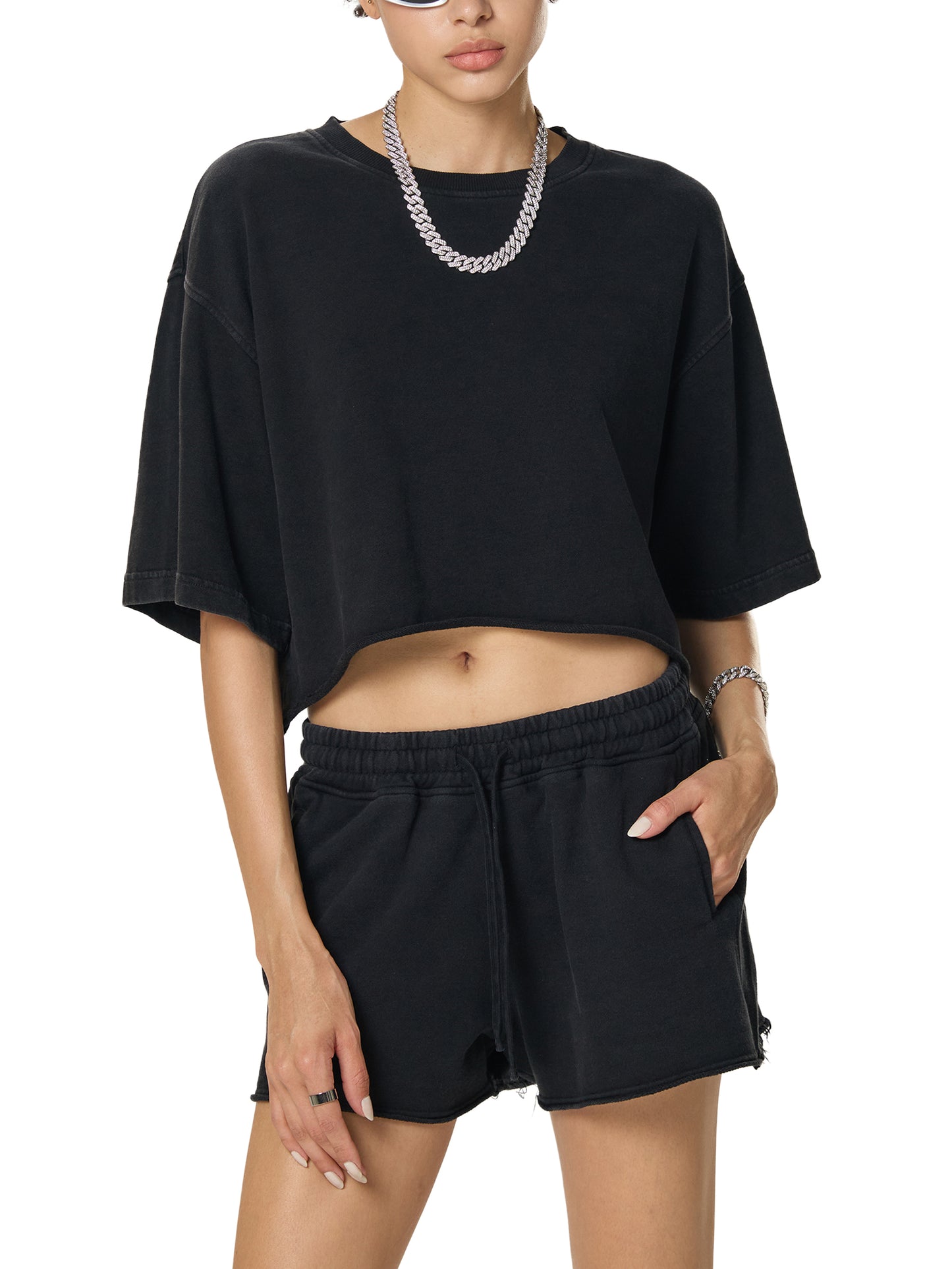 Women’s Sociiety Snow Washed Crop Top