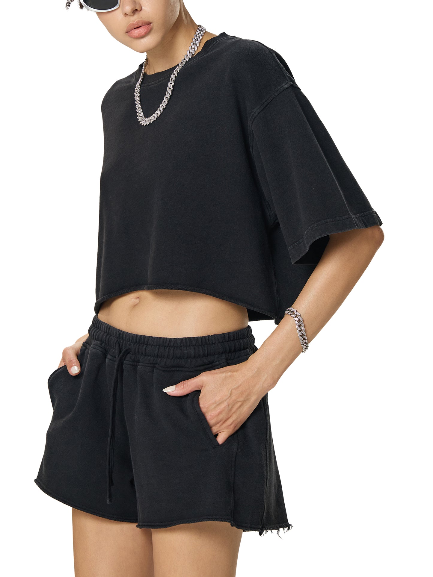 Women’s Sociiety Snow Washed Crop Top
