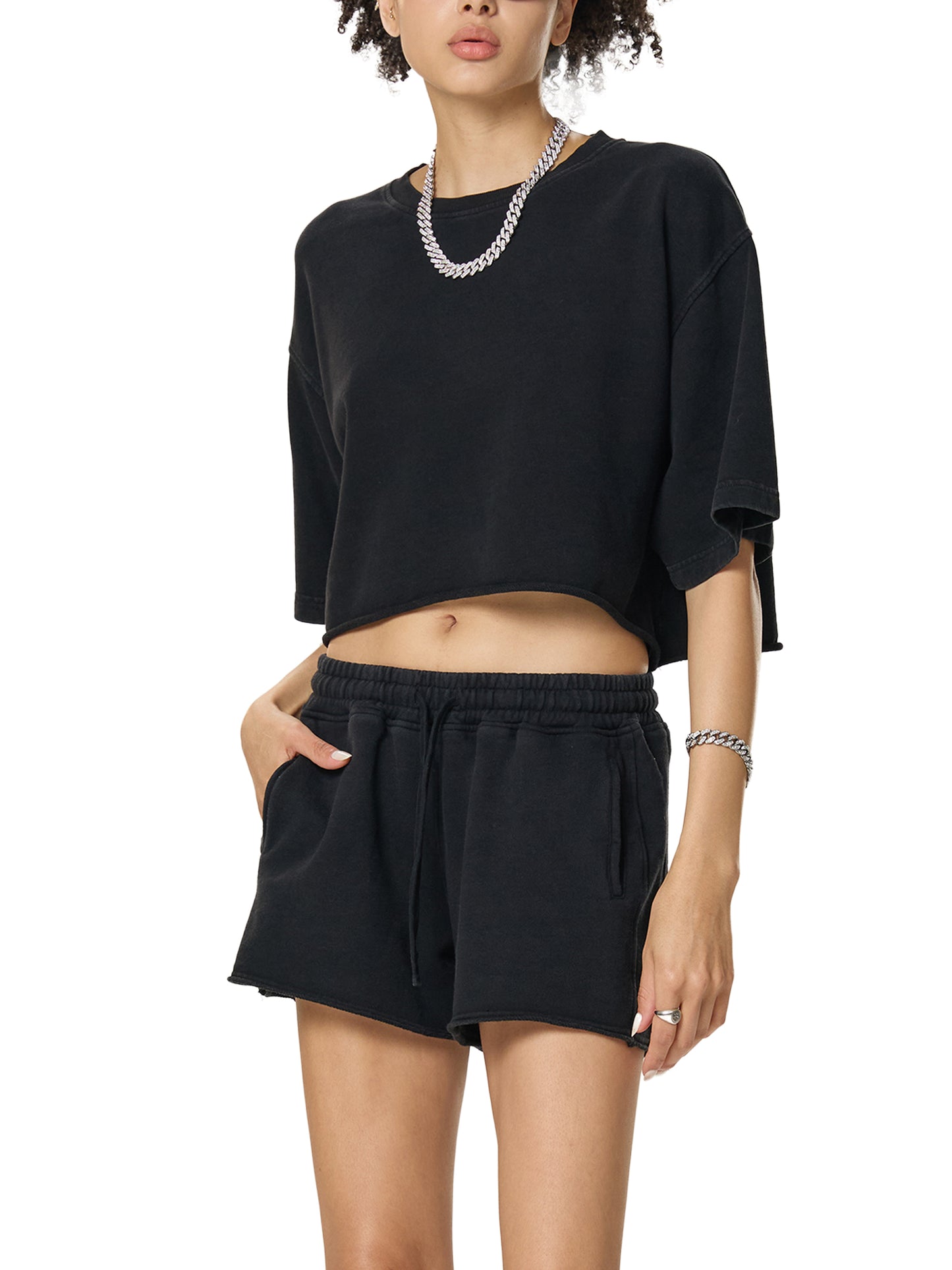 Women’s Sociiety Snow Washed Crop Top