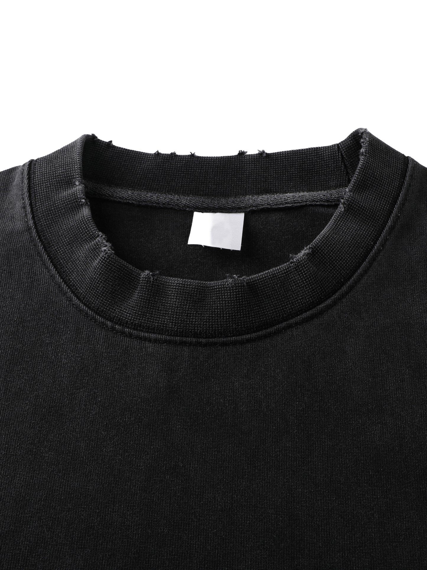 Flawed Gawd Nametag Heavyweight Vintage Washed Frayed T-Shirt