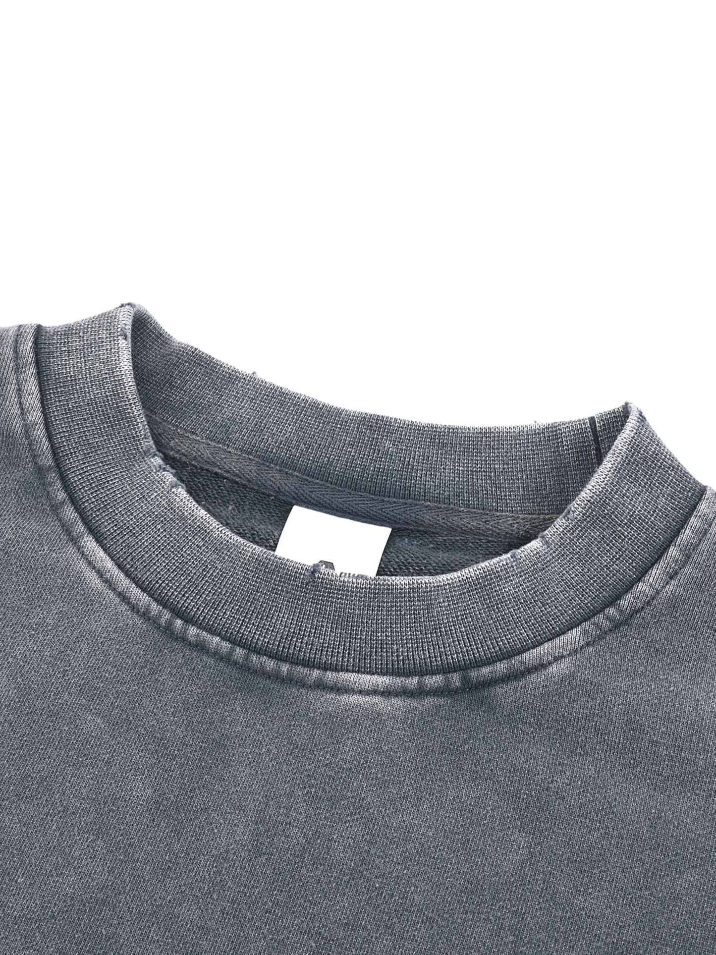 Women's Snow Washed Raw Edge Cropped Sweatshirt