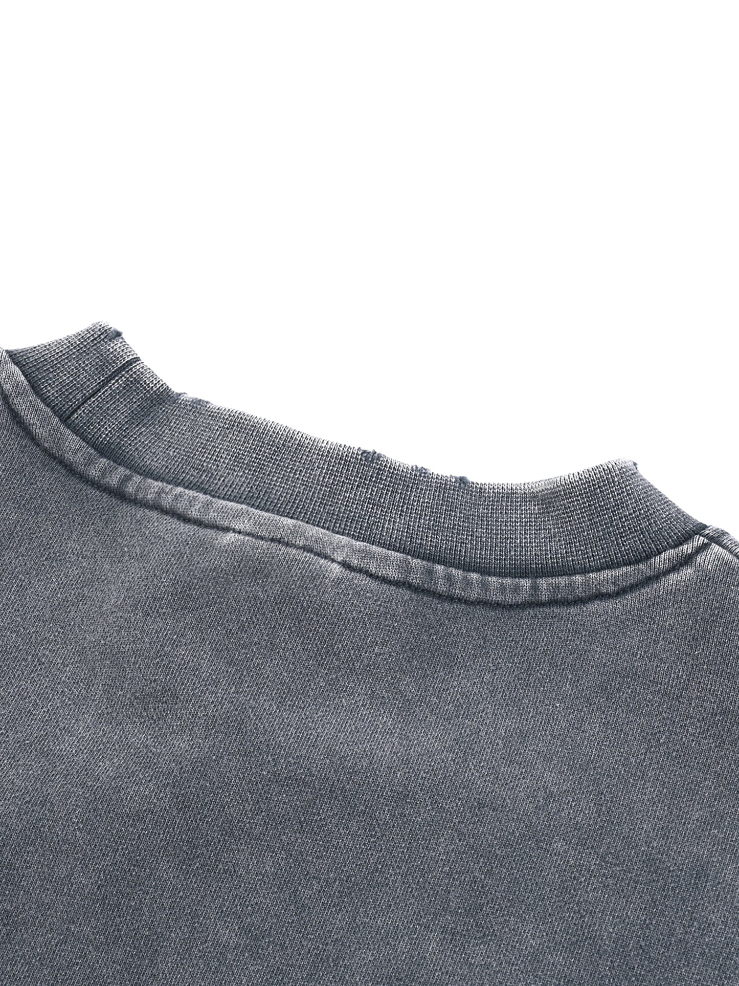 Women's Snow Washed Raw Edge Cropped Sweatshirt
