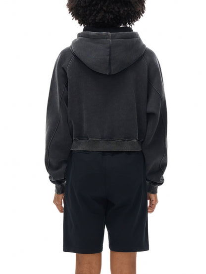 Women's Snow Washed Cropped Hoodie
