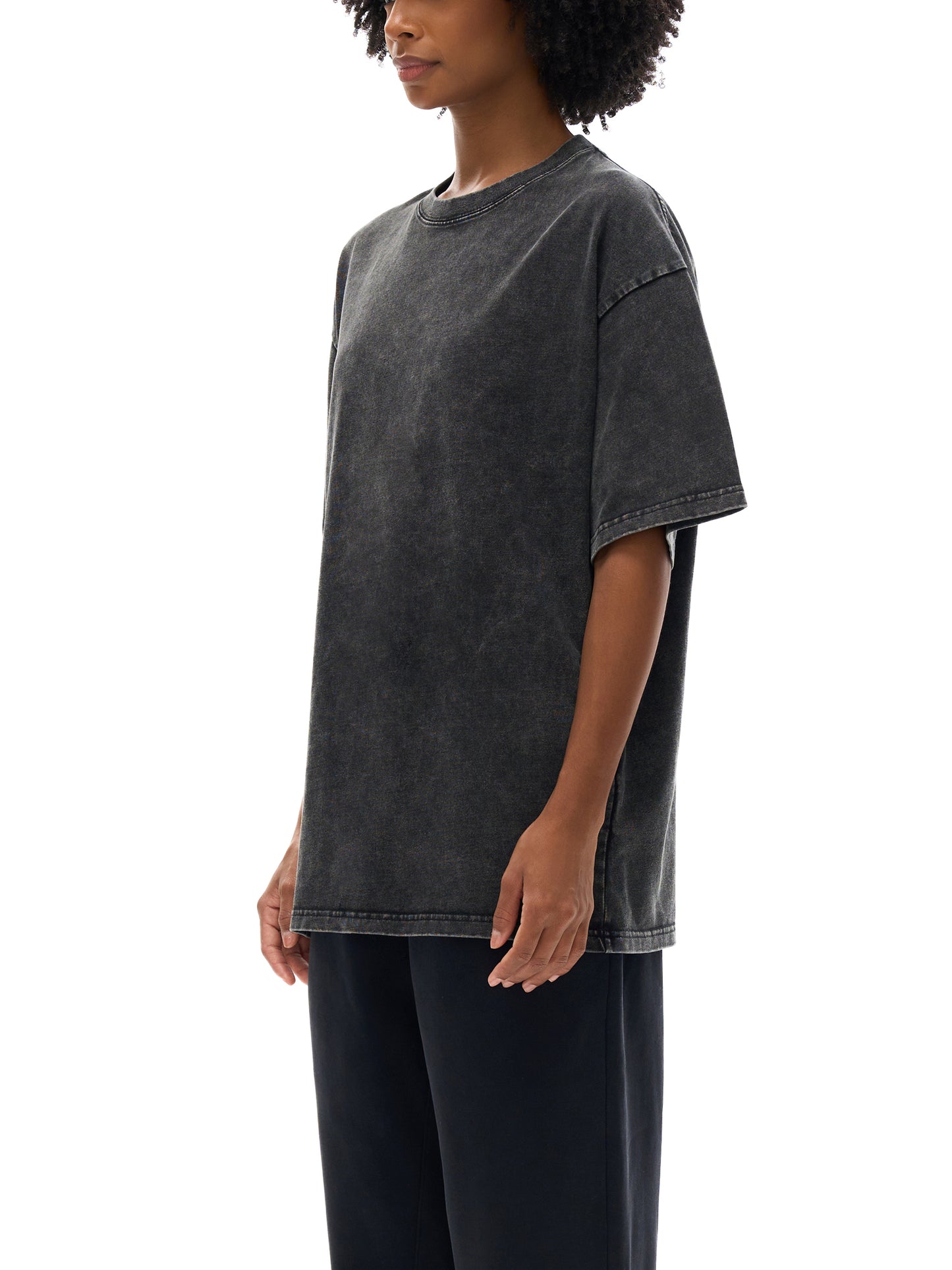 Burn It Down Snow Washed Oversized Cotton T-Shirt