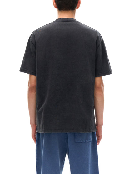 Flawed Gawd Nametag Heavyweight Vintage Washed Frayed T-Shirt