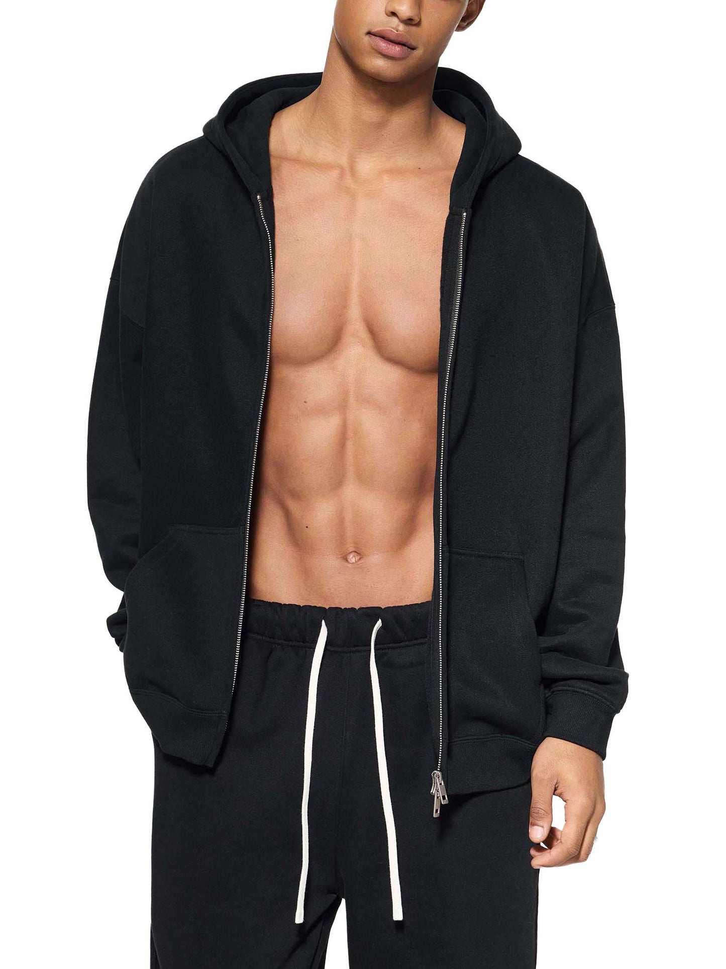 University Oversized Fleece Zip-Through Hoodie